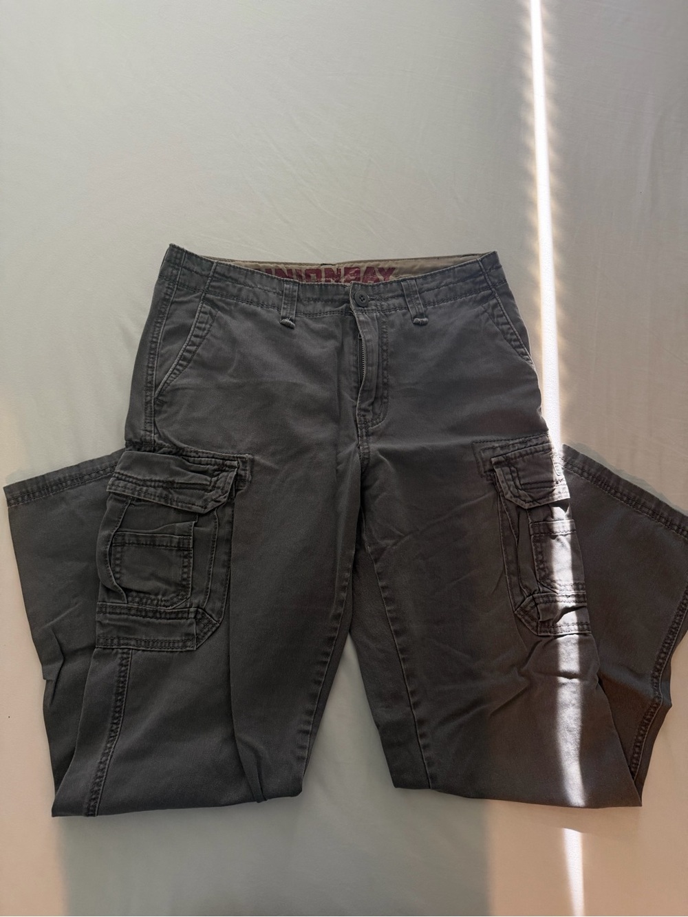 UNIONBAY Men's Dark Gray Cargo Pants